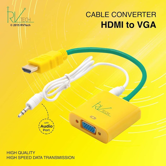 Kabel Converter RVTECH HDMI to VGA+Audio / Konverter HDMI-VGA (Audio)