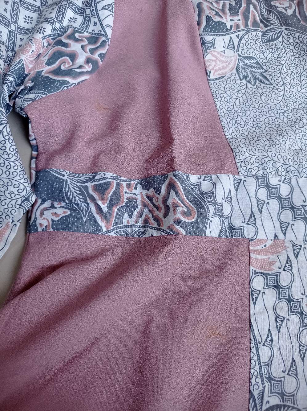 Tey-17 Batik Wanita Asj Sa Hrb026 Kenongo Kemeja Tosca Pendek