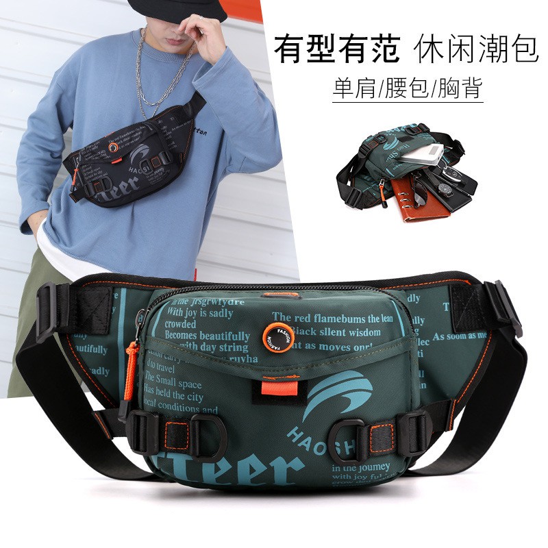 HAOSHUAI 5129 Tas Selempang Pria Waistbag Pria Waterproof WATCHKITE WKOS