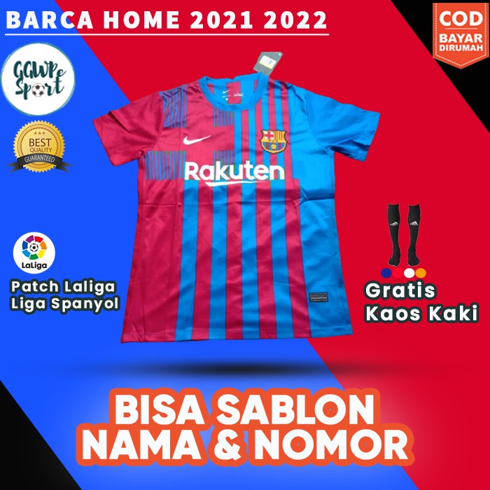 JERSEY BARCELONA 2022 BARCA HOME 2021 2022 TERBARU KUALITAS JAMINAN TERBAIK