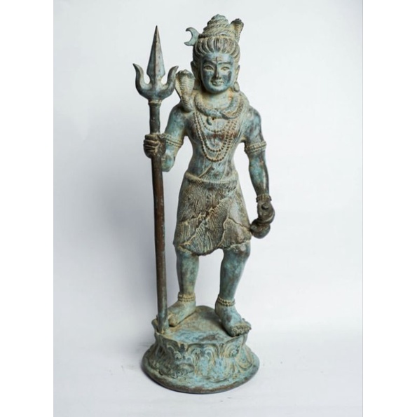 Patung Dewa Siwa Perunggu 35 Cm God Shiva Bronze Brass Statue