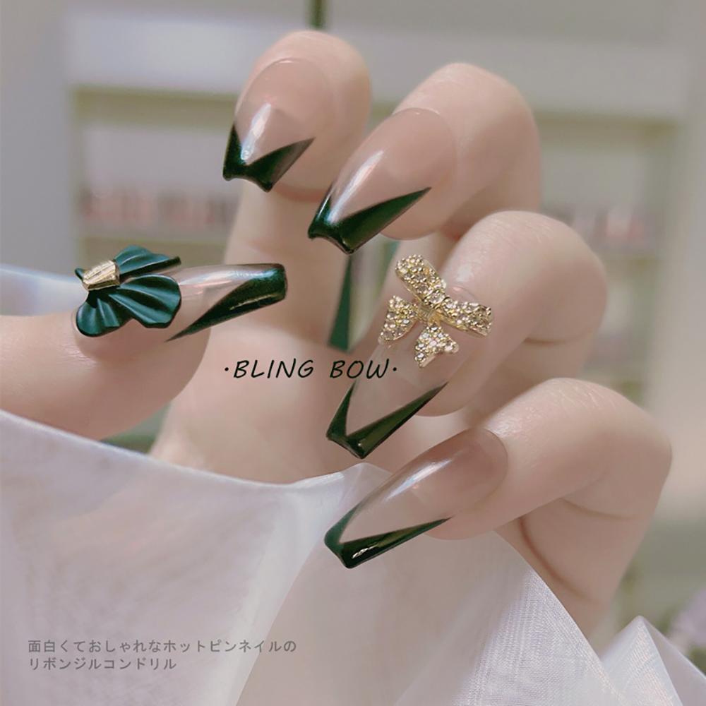 AUGUSTINA Agustina 3D Kuku Berlian Imitasi 1Pc DIY Kuku Ikatan Simpul Bor Shiny Nail Art Dekorasi