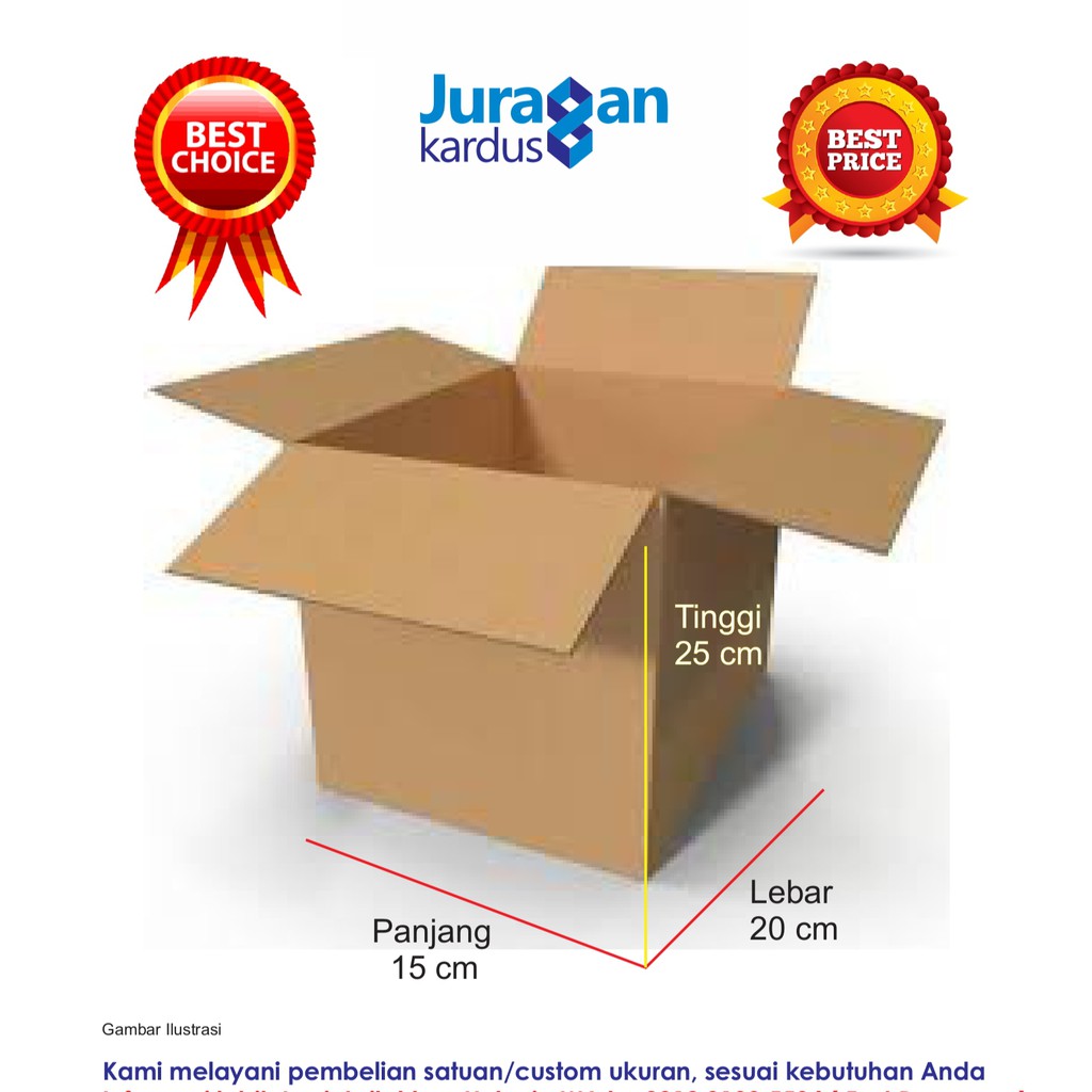 Kardus Polos 20x15x25 cm