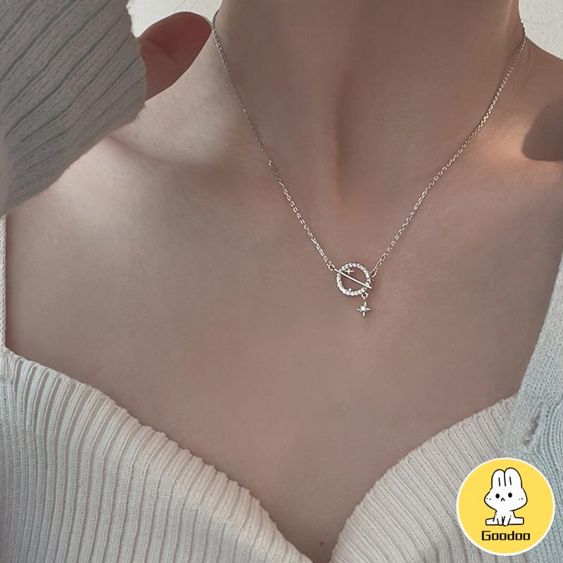 Planet Kalung Wanita Ringan Mewah Desain Niche Flash Diamond Temperamen Pacar Super Lembut -Doo