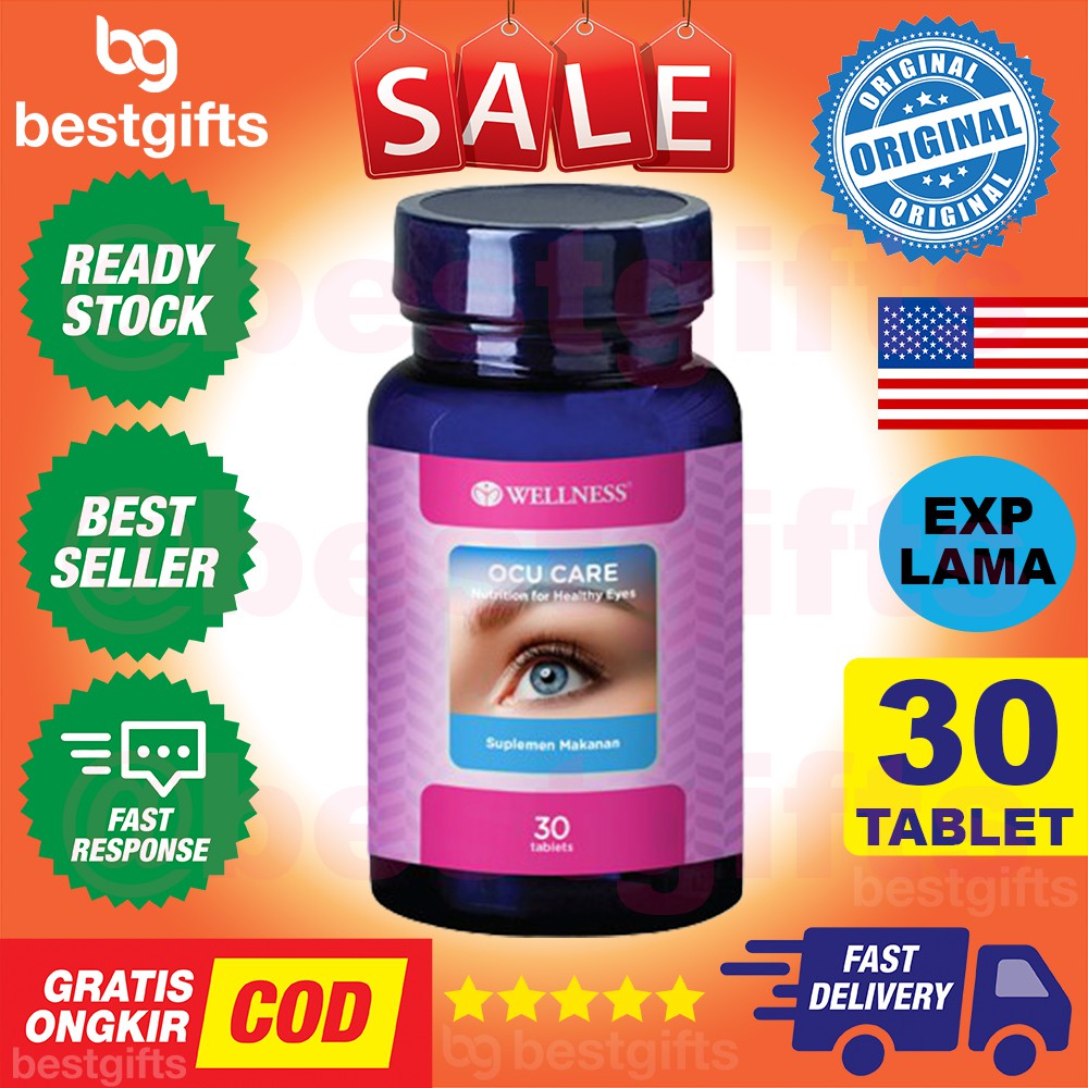 WELLNESS OCU CARE OCUCARE VITAMIN OBAT ANTIOKSIDAN SEL MATA RETINA KORNEA GLUKOMA GLAUCOMA 30 TABLET
