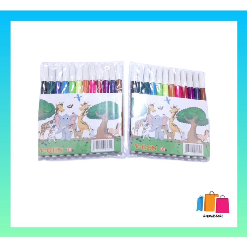 

Spidol satu set isi 12 warna colour pen
