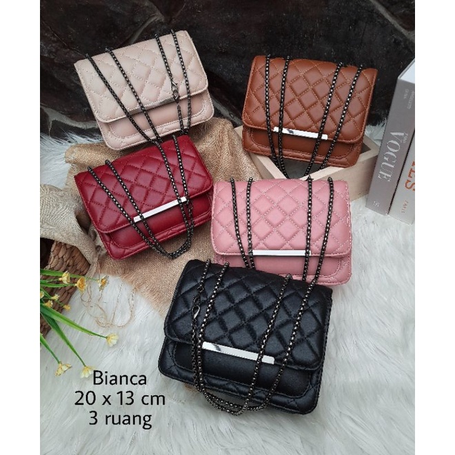 Slingbag Bianca Embos Tas Selempang Wanita