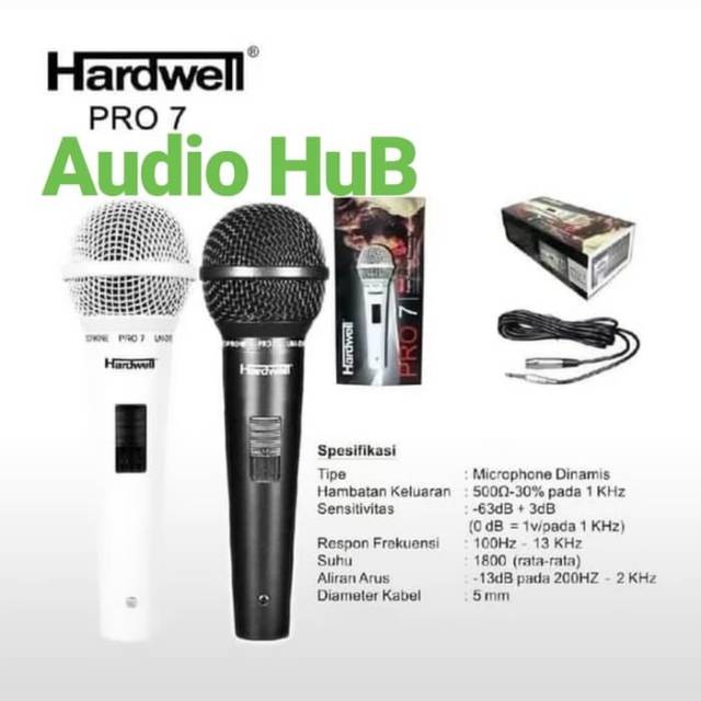 MIC KABEL HARDWELL PRO 7 ORIGINAL MICROPHONE HARDWELL PRO7 ORI