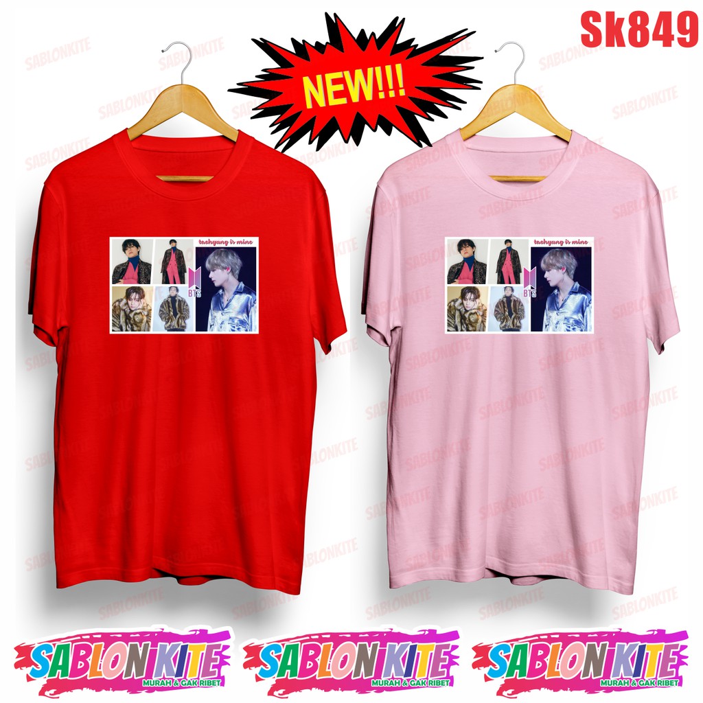 MURAH!!! KAOS TAEHYUNG V KPOP SK849 UNISEX COMBED 30S