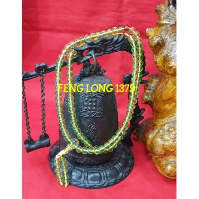 Kalung Japamala | Biji Mala | Tasbih Kristal Hijau 108 Butiran Kecil