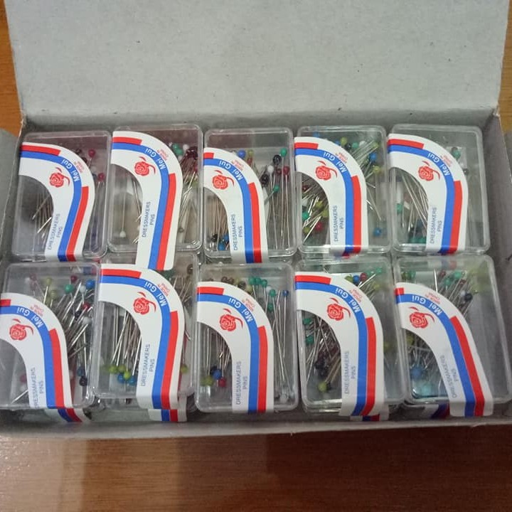 Jarum Pentul Mini 1 Box isi 20 Mika / Jarum Hijab / Jarum Stainless