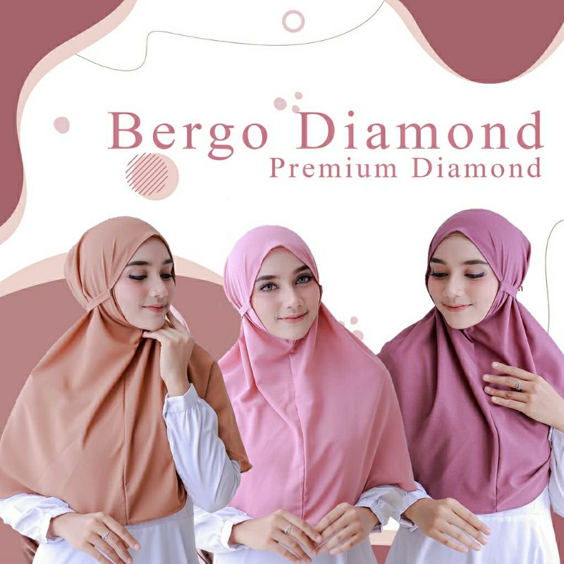 Hijab jilbab bergo maryam diamond italiano tali non ped naswa instant sedang / Kerudung Maryam vayaon hijab