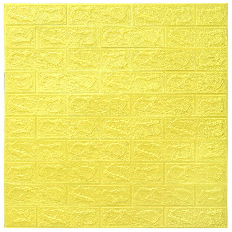 Wallpaper Foam Bata / Wallfoam 3D Emboss Dekorasi Dinding Berkualitas Termurah-A003 Kuning