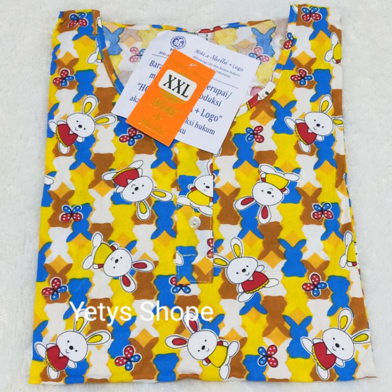 Hoki&Sheila Jumbo LD120 C3/4 Baju Tidur Piyama Fit XXL [Part 1]-RabbitKupu CoklatBru