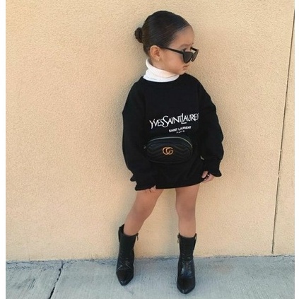 Blurdistrict Baby & Kids Sweater Anak SaintLaurent - Sweatshirt (1-6 Tahun) Distro Bandung