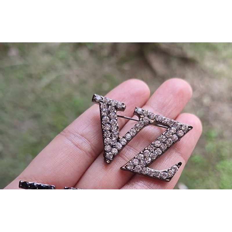 Bros VZ ala ala Brooch Vivi Zubedi ala ala, Bros Vivi zubedi-Black permata silver