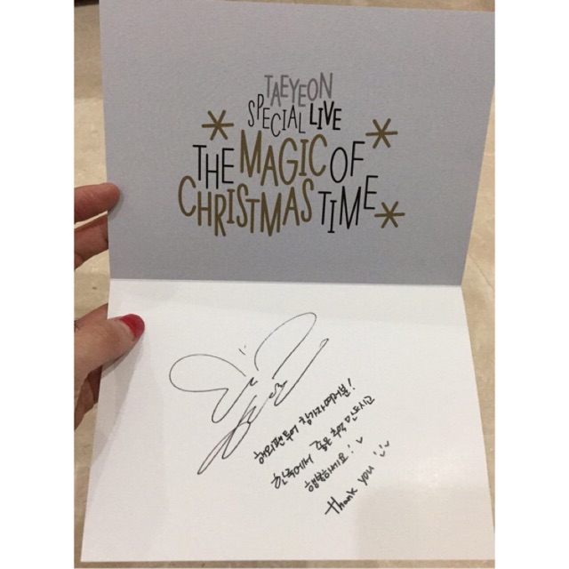 Limited Edition - Card with Taeyeon Printed Signature (Tanda Tangan Taeyeon yang di print)