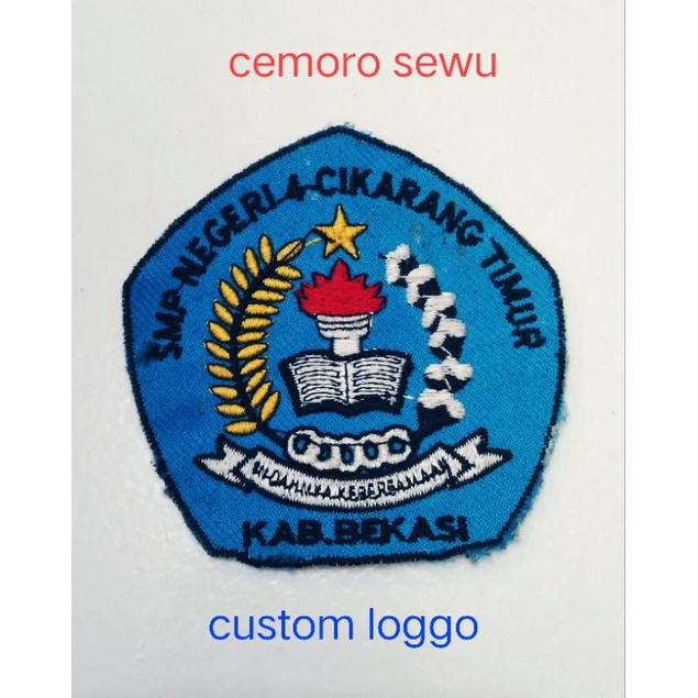 custom bordir loggo sekolah perkumpulan dll