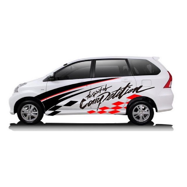 Stiker Cutting mobil Avanza Xenia Stiker Cutting Competition Stiker Avanza Xenia - Putih