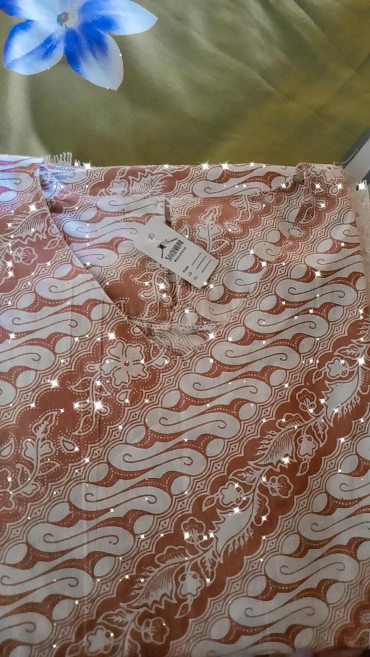 Blus Modern Batwing Batik Brokat Brukat Renda Jumbo Pastel Atasan Batik Soft Pesta Kondangan (seno)