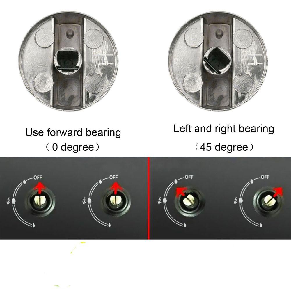 CHOOKYY 2pcs Knob Kontrol Kompor Pegangan Peralatan Masak Silver Saklar Aksesori Pengganti Kompor Gas