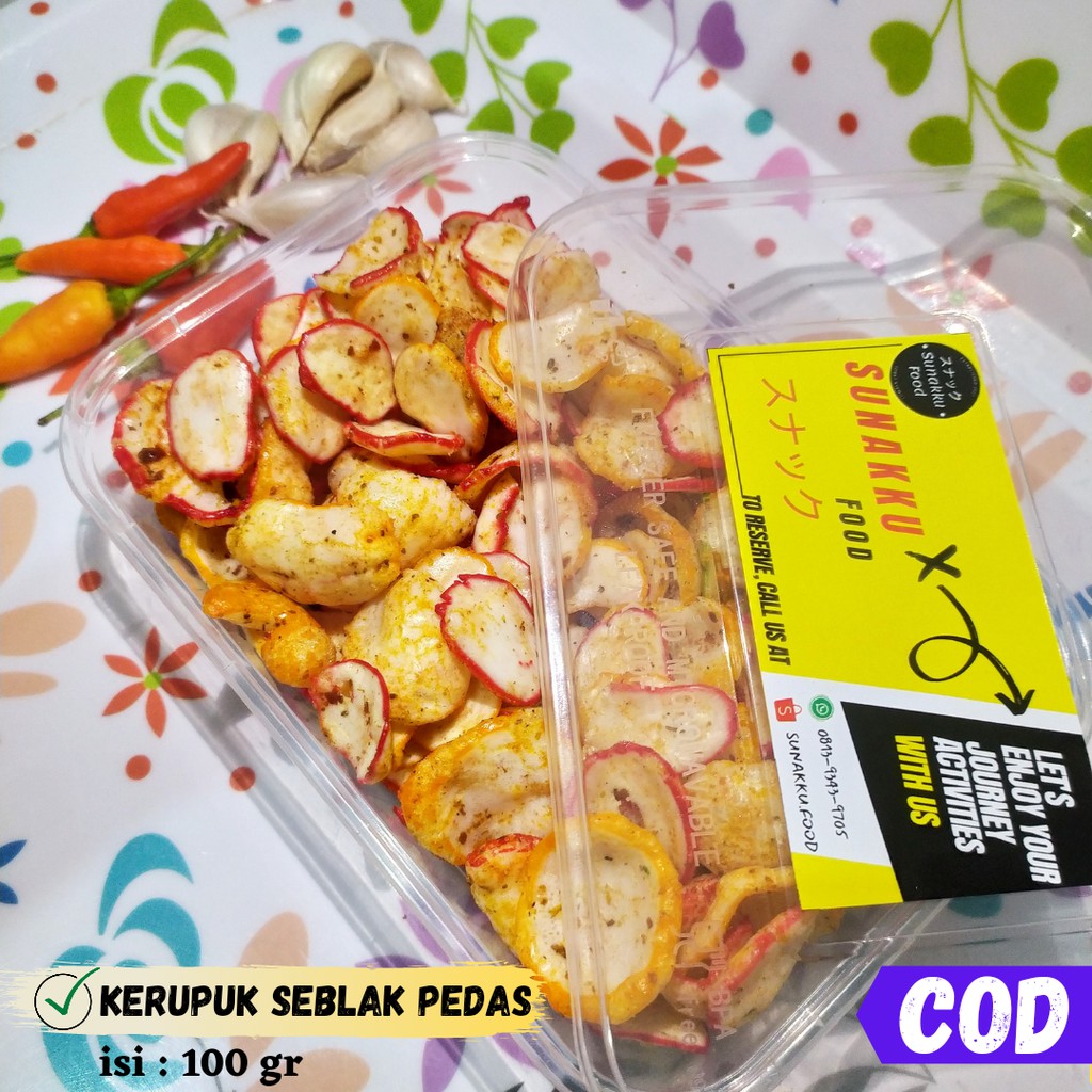 

(PROMO SUNAKKU) Kerupuk Seblak Pedas / Krupuk Seblak Kering / Krupuk Seblak Bantet / Cemilan / Makanan Ringan 100 gram