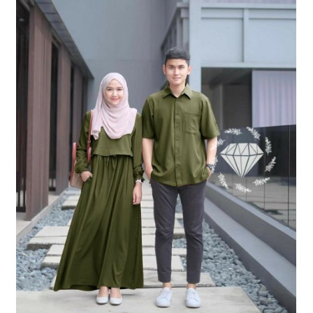 SARIMBIT LEBARAN (2021) MARVINA GAMIS LEBARAN- BAJU COUPLE KELUARGA TERBARU-GAMIS PASANGAN-CAUPLE L