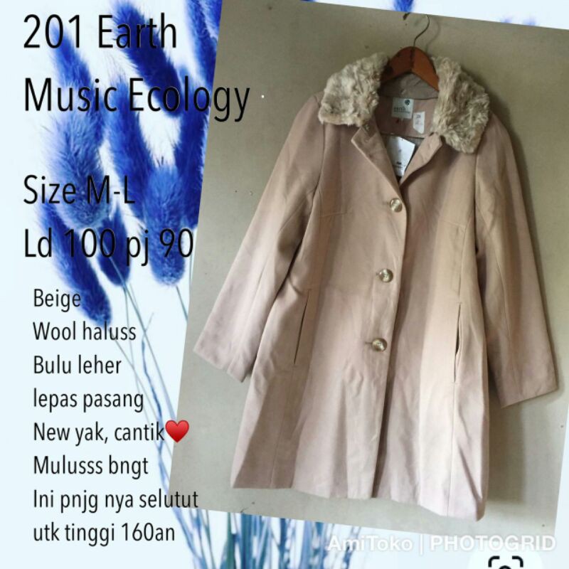 Coat wool Earth Music ecology 201