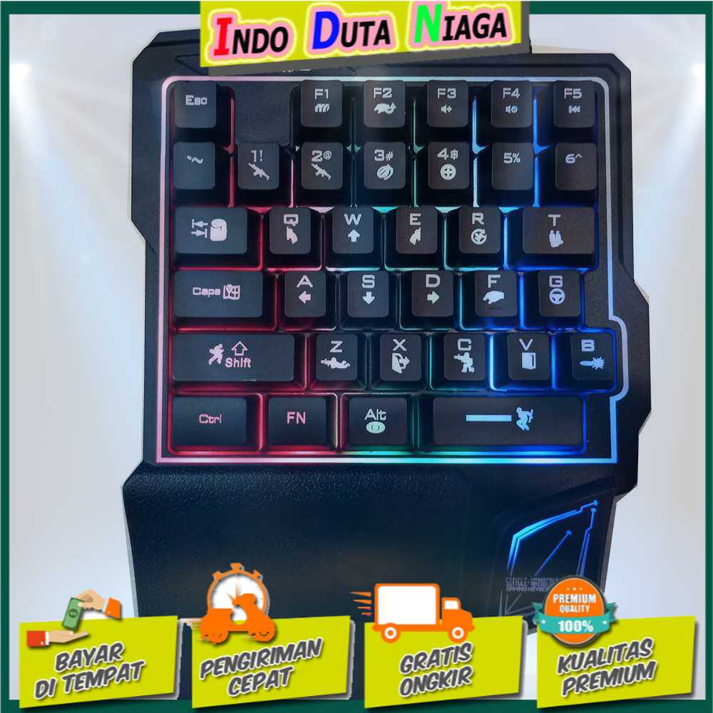 IDN TECH - LIMEIDE Single Hand Gaming Keyboard RGB 35 Keys - GK103