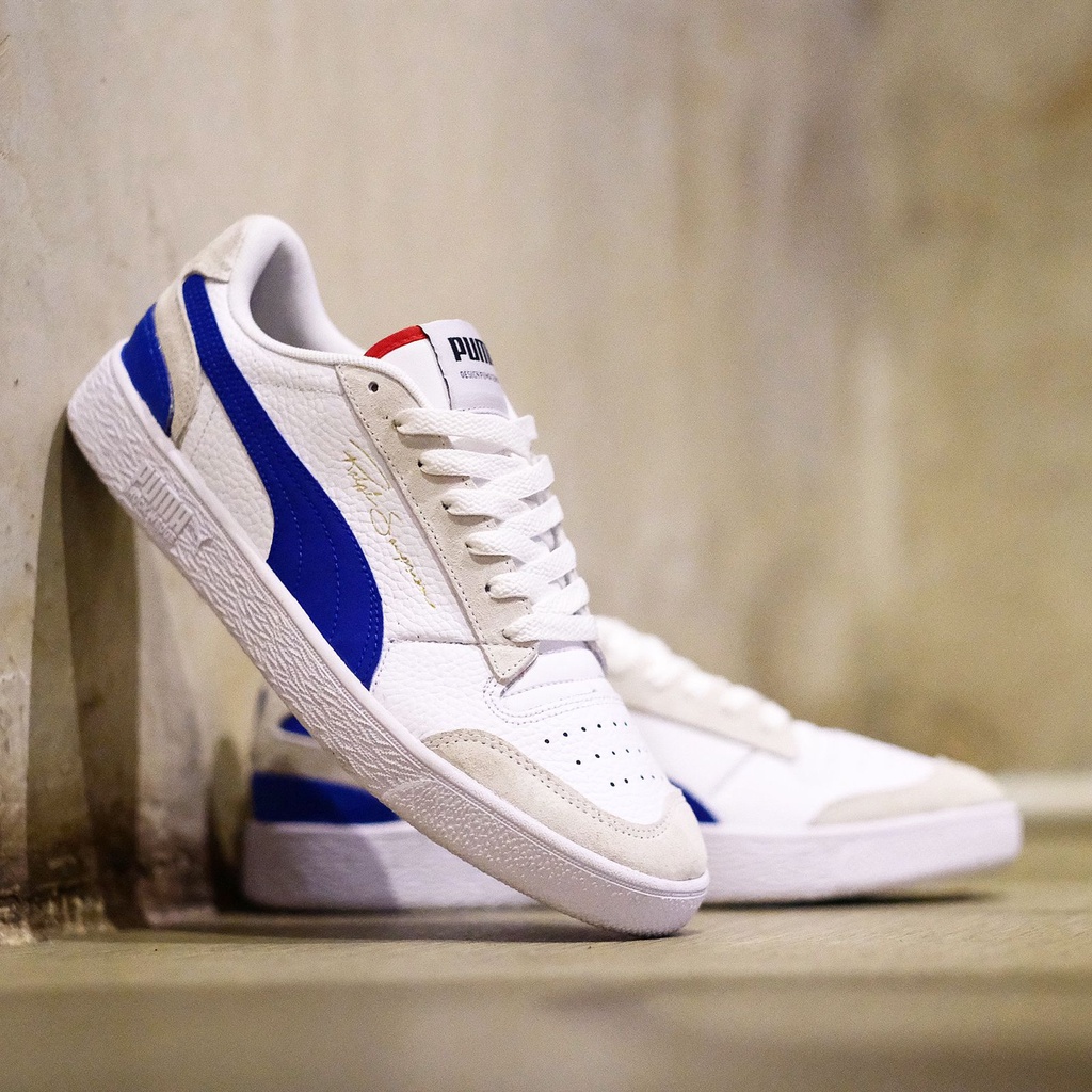 PUMA RALPH SAMPSON LEATHER LOW WHITE BLUE