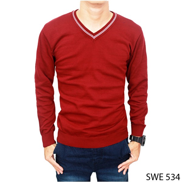 Sweater Male Rajut Maroon – SWE 534