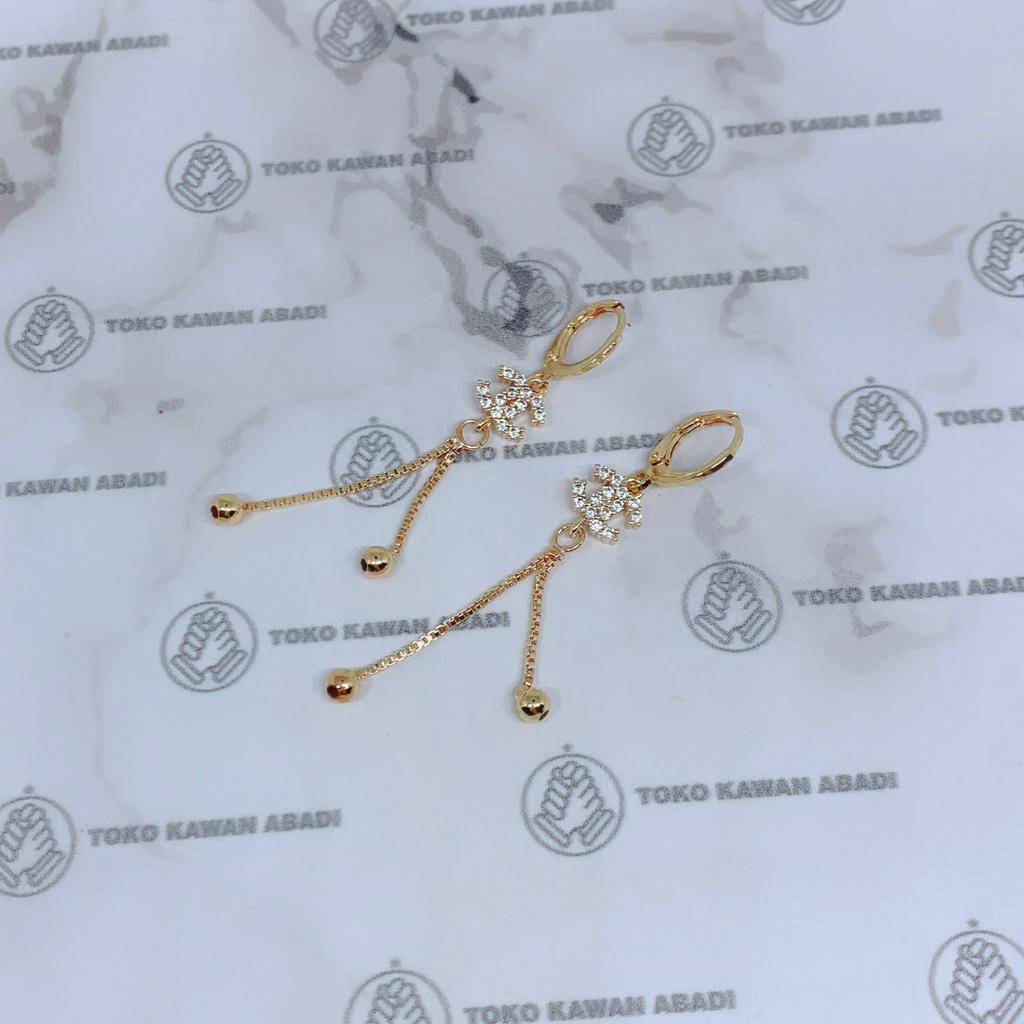 Anting Xuping Gold Perhiasan Fashion Wanita Permata KupuKupu *02