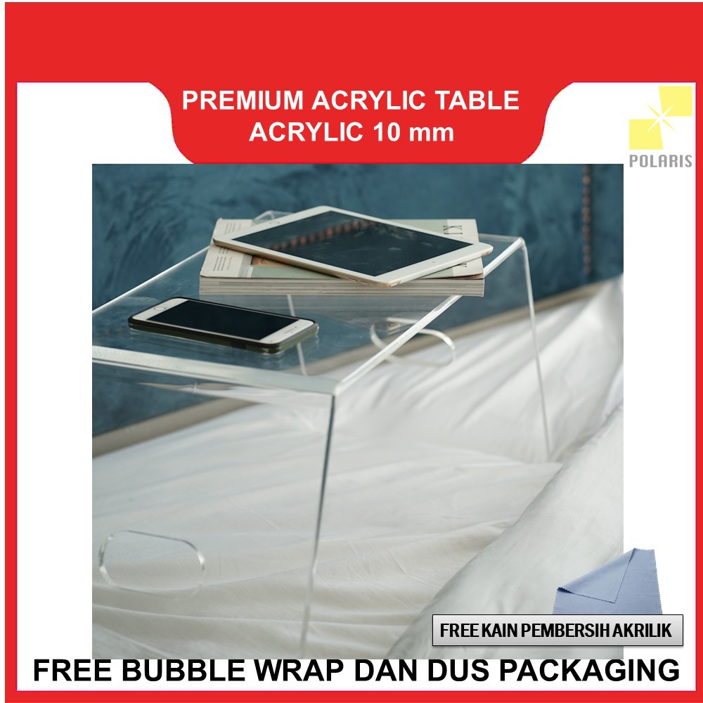 Acrylic Table Bed Tray Akrilik Meja Laptop Meja Belajar Anak Meja Tempat Tidur Meja Akrilik