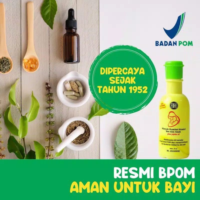 Minyak kemiri menumbuh rambut dan alis anak bayi jojoba oil FORA