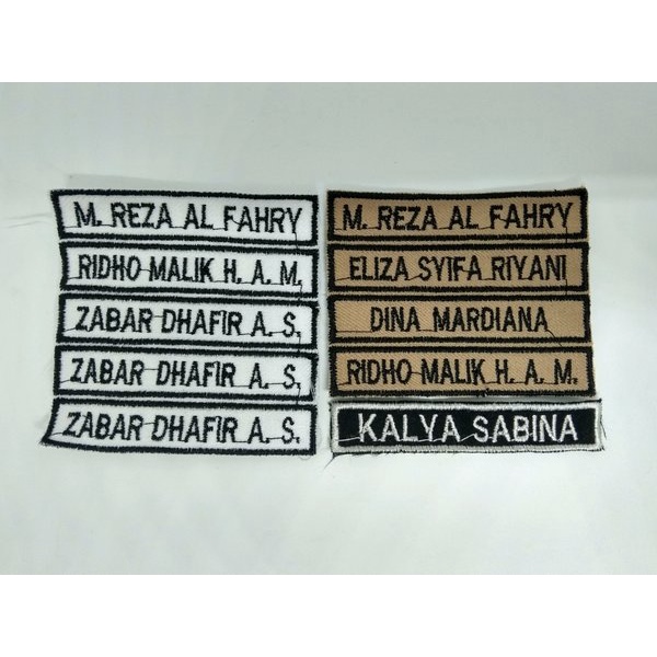 PAPAN NAMA // NAME TAG // PAPAN NAMA BORDIR // NAME TAG BORDIR // REQUEST BORDIR NAMA