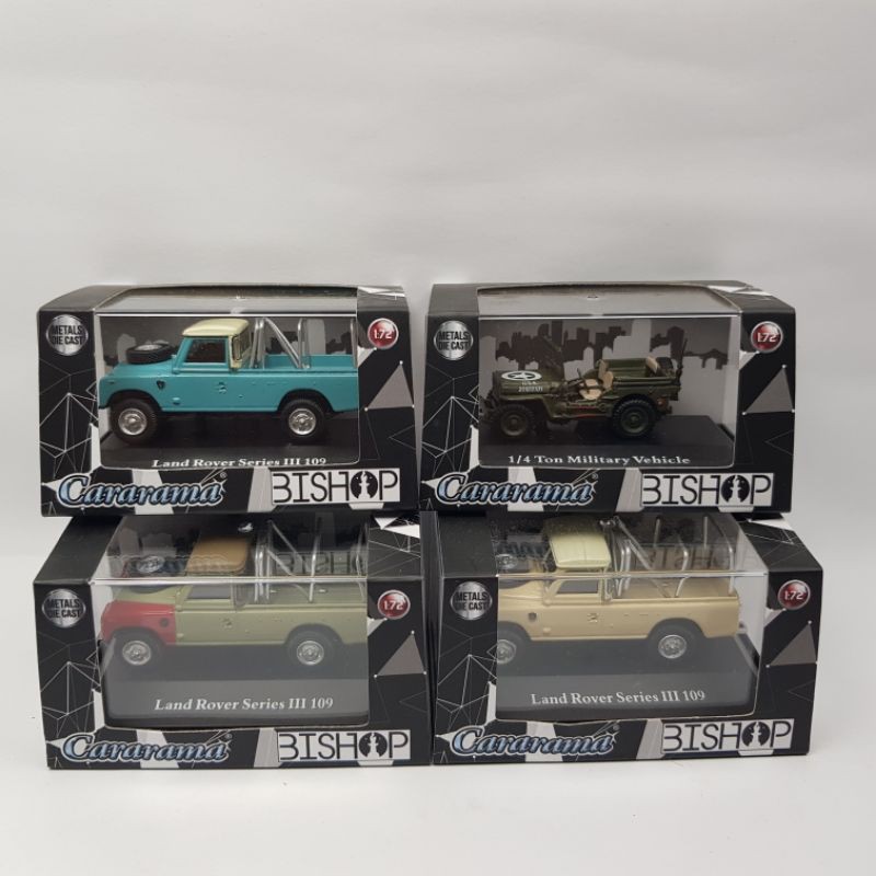 Cararama Bishop 1:72 Land Rover dan Military Vehicle set A