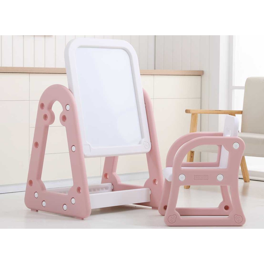 

Mainan EduPapan Tulis Anak + Kursi / White Board + Huruf & Angka + Spidol +Penghapus+Celemek JM30237