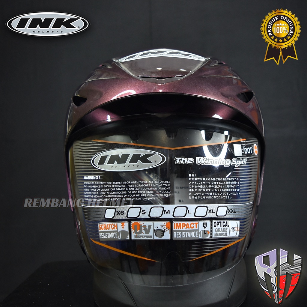 HELM INK CX22 SOLID ORIGINAL PURPLE HELM INK CX22 ORI PACKING BOX-3