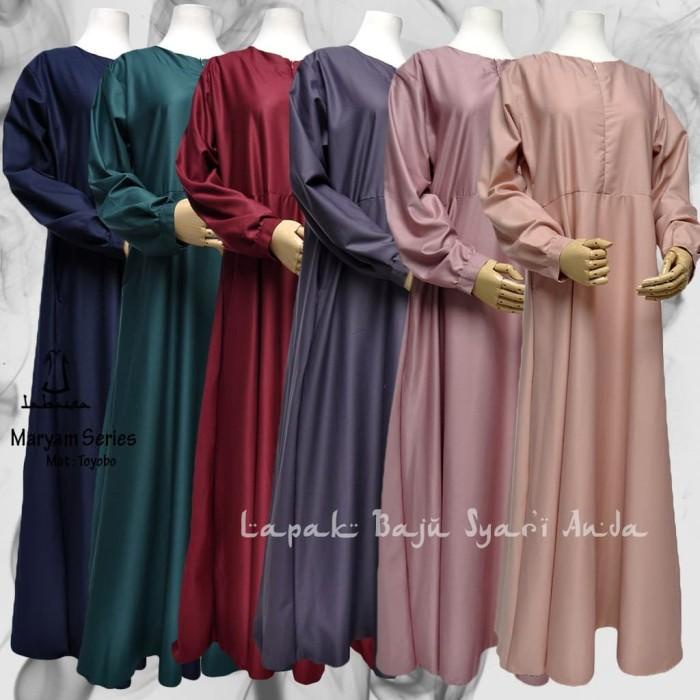 Gamis Toyobo Polos Syari Basic Maryam Series - LABASA ORI