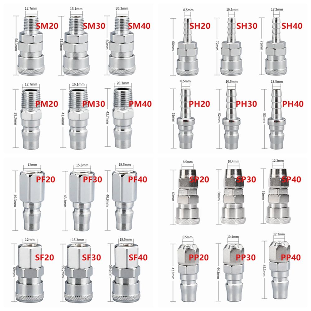 1 Pc Konektor Kompresor Udara Pf Sf Ph Sh Pm 20 30 40 Tekanan Tinggi