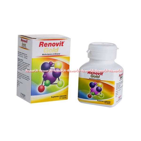 Renovit Gold Multivitamin &amp; Mineral Suplemen Untuk Membantu Menjaga Daya Tahan Tubuh Isi 30 Kaplet