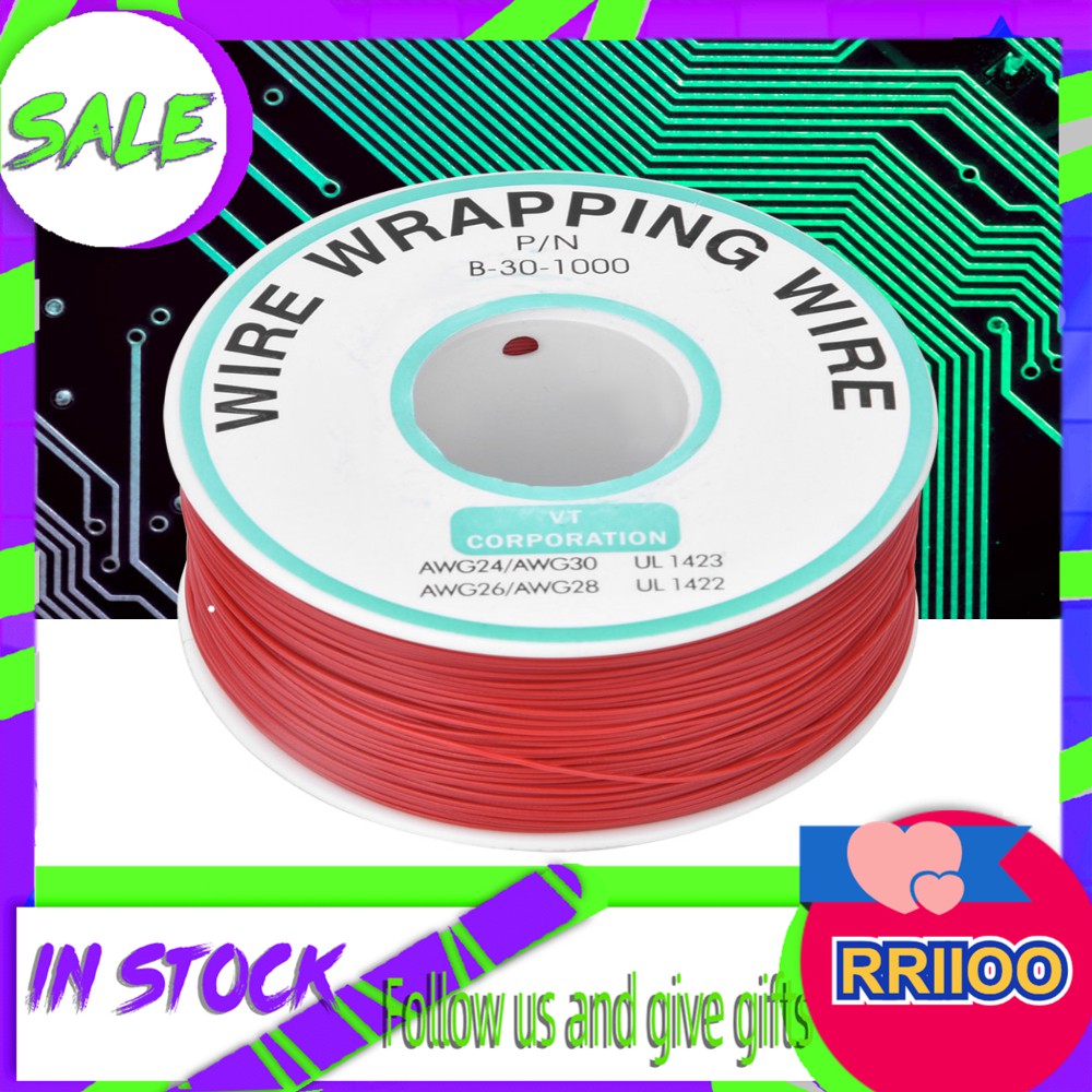 Rriioo Kabel Jumper Merah Ok 30awg 300m Anti Oksidasi Untuk Reparasi Papan Sirkuit