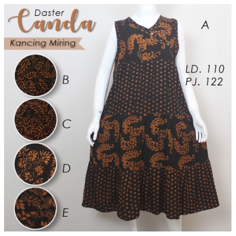 Ecer / Grosir Daster Tanpa Lengan Canda 02 Bahan Rayon Adem Batik Cap Bumil Busui Friendly BISA COD