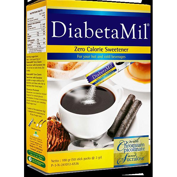 

*^ Diabetamil Zero Calorie Sweetener 50Sachet @2Gram