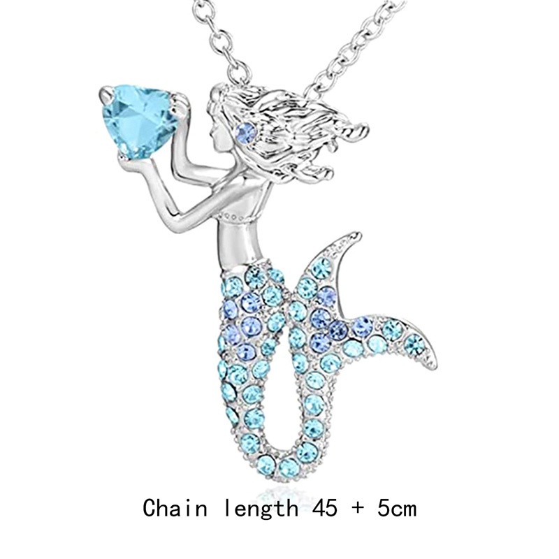 Fancyqube Kalung Liontin Mermaid Unicorn Angel Untuk Hadiah Anak Perempuan