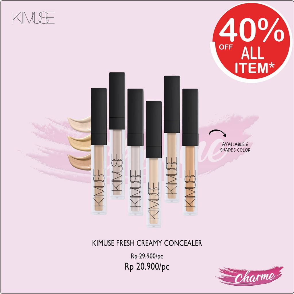 (READY &amp; ORI) Kimuse Fresh Creamy Concealer Medium Light Fair Canelle Custard Ginger KMS700