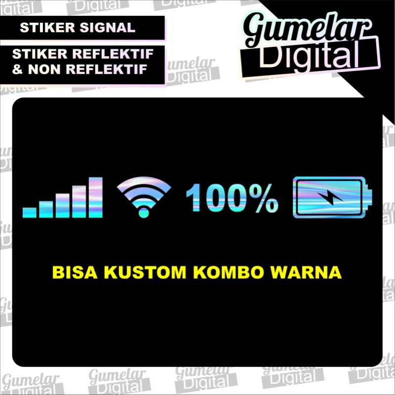 CUTTING STIKER BATERAI WIFI SINYAL HP PHONE VIRAL CUTTING STIKER MOBIL MOTOR