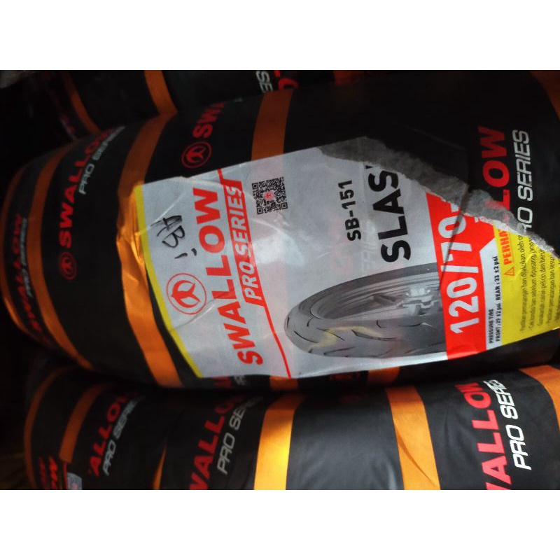 Swallow Slash soft coumpon ukuran 120/70-17 ban Swallow 120 70 17 soft coumpon