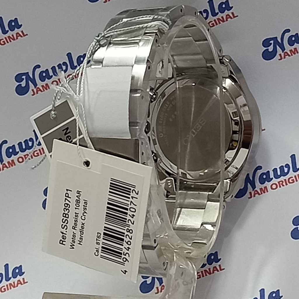 Seiko Quartz SSB397P1 Chronograph Black Dial - Jam Tangan Pria SSB397