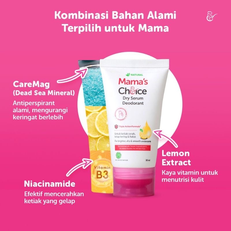 Mama Choice Deodorant Dry Serum Penghilang Bau Badan Ketiak Ibu Hamil